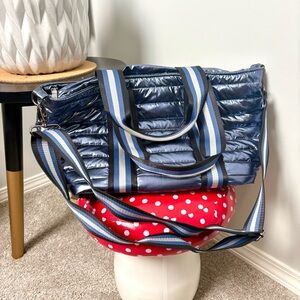 THINK ROYLN Junior Wingman Tote in Blue and Gray